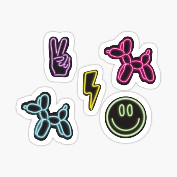 neon sign sticker pack Sticker for Sale by keeganemma