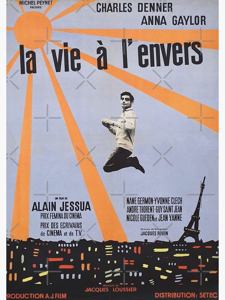 La Vie A L Envers Life Upside Down Alain Jessua Vintage French Movie Poster Postcard By Amberflash Redbubble