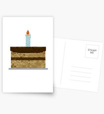 Minecraft Birthday Cake Postcards