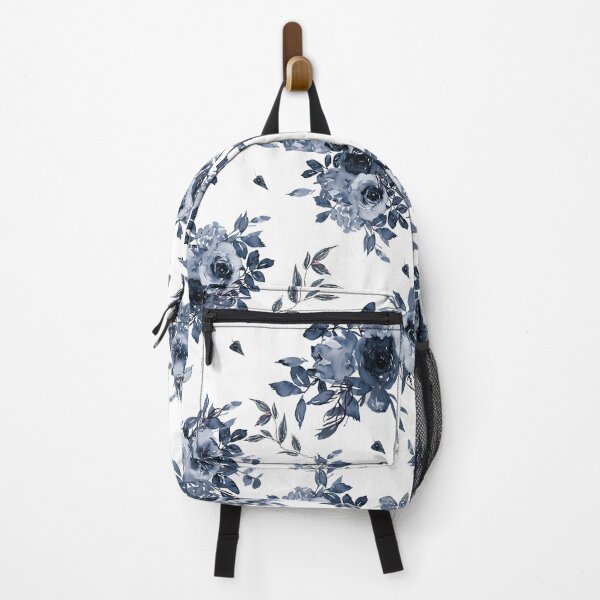 Item preview, Navy Blue Roses on White designed and sold by aprincessinsp.