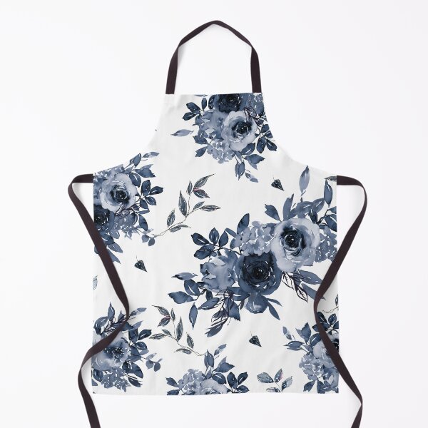 Item preview, Navy Blue Roses on White designed and sold by aprincessinsp.