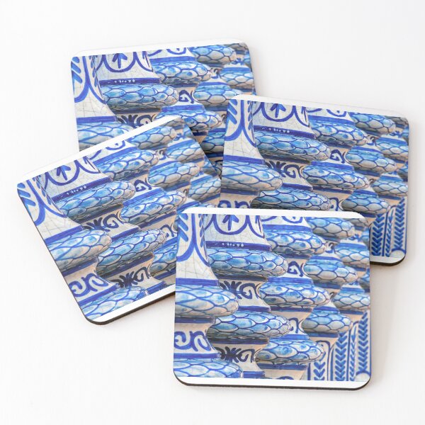 Item preview, Blue painted columns of architecture in Spain designed and sold by krisgreenwood.