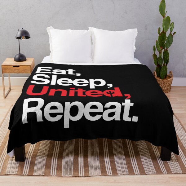 Item preview, Eat, Sleep, United, Repeat - Funny Manchester United Quote designed and sold by StalkingUnited.