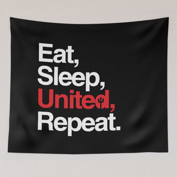Item preview, Eat, Sleep, United, Repeat - Funny Manchester United Quote designed and sold by StalkingUnited.