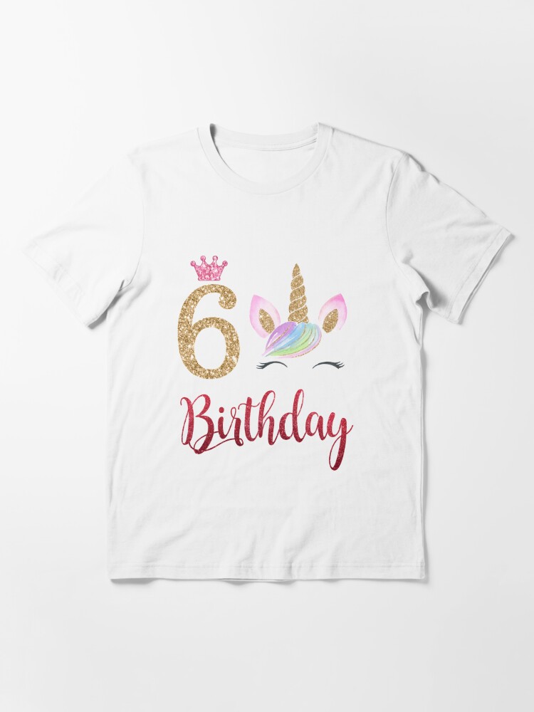 6 year old girl birthday shirt