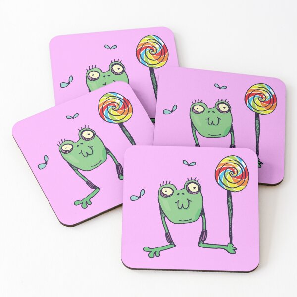 Item preview, Lollipop Frog Funny Hand Drawn Monster Doodle designed and sold by PastelPickles.