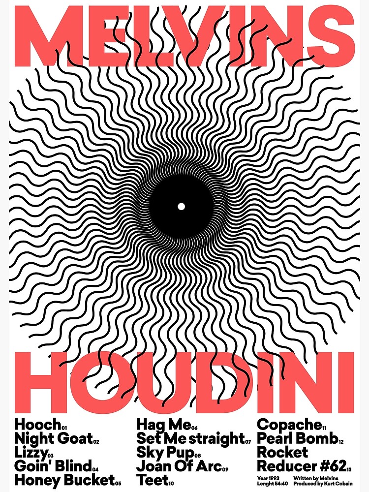 Disover Melvins - Houdini white Premium Matte Vertical Poster
