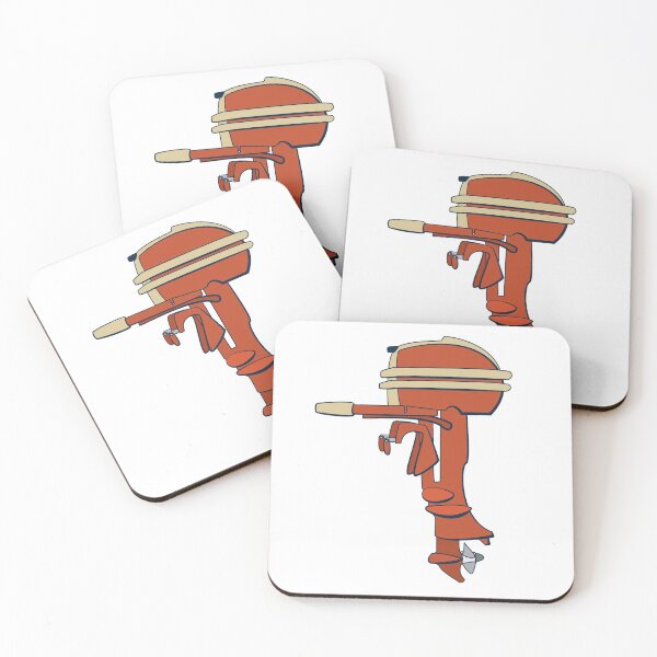 Item preview, Old School Outboard Red Vintage Boat Motor designed and sold by Huhnerdieb Apparel.