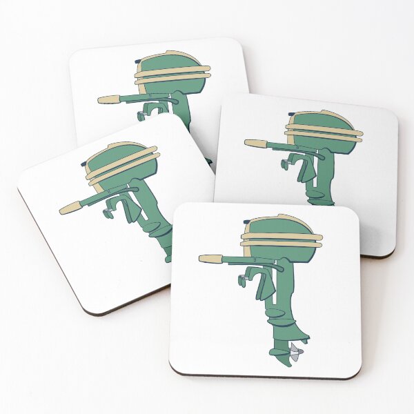 Item preview, Old School Outboard Green Vintage Boat Motor designed and sold by Huhnerdieb Apparel.