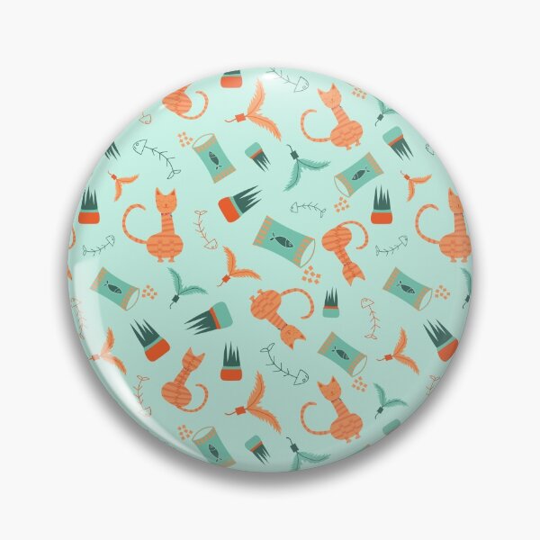 Item preview, Cat and Their Favorite Things, Tossed Print designed and sold by tuesdaytextiles.