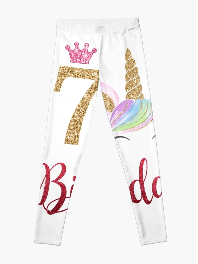 7th Birthday Unicorn Dabbing, 7 Years Old, 7th Birthday Unicorn, Birthday  Shirts For Girls, 7 Year Old Birthday Girl, Unicorn Shirt For 7th Birthday,  Seven Unicorn Birthday Leggings for Sale by wabeen