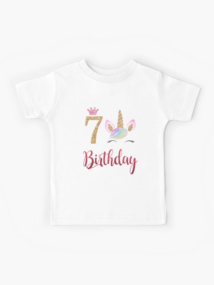 7th birthday unicorn shirt