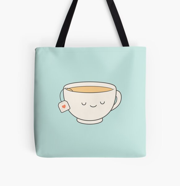 Teacup All Over Print Tote Bag