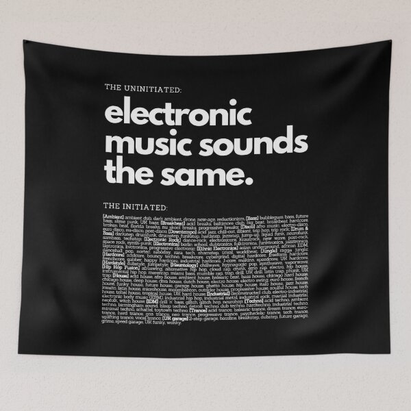 Item preview, Electronic Music Genre Funny Techno designed and sold by awesome-attire.