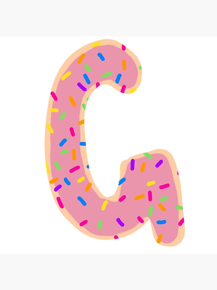 "Sprinkle Donut Letter G" Art Print for Sale by Royaaart Redbubble