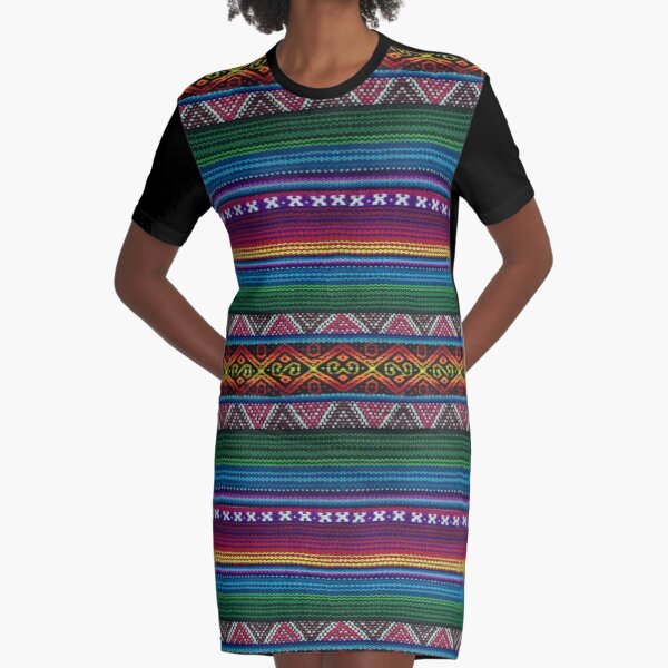Peruvian textile pattern Graphic T-Shirt Dress