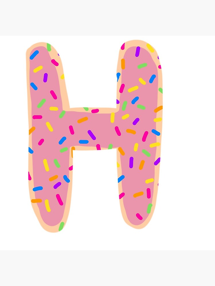 "Sprinkle Donut Letter H" Art Print for Sale by Royaaart Redbubble