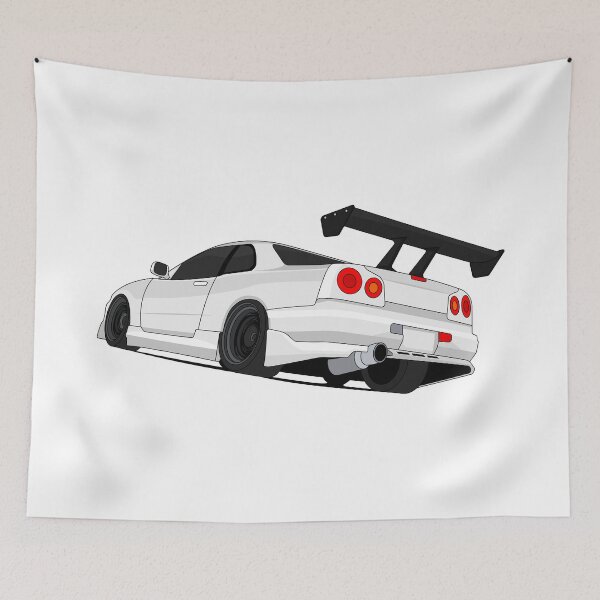 Item preview, R34 Skyline GTR (White) designed and sold by VenZolic.