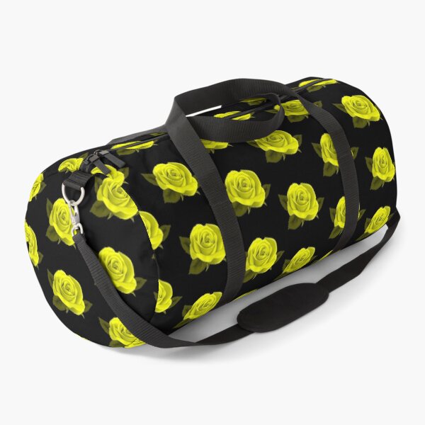 Item preview, 2017 TREND | TILED YELLOW NEON ROSE ON BLACK designed and sold by ozcushionstoo.