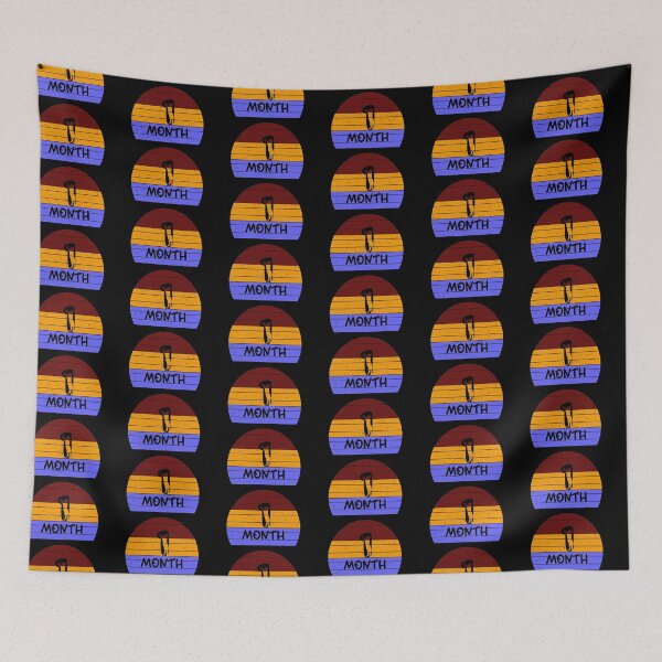 Item preview, Baby Milestone 1 Month Retro Sunset designed and sold by JaneApril.