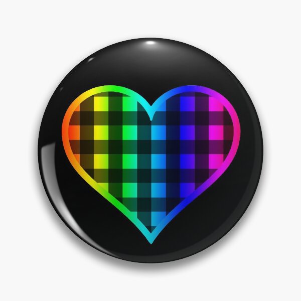 Item preview, Double Rainbow and Black Buffalo Plaid Heart designed and sold by Bumblefuzzies.