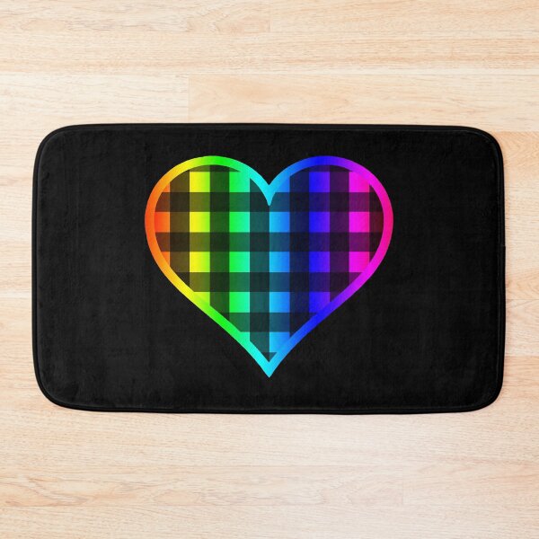 Item preview, Double Rainbow and Black Buffalo Plaid Heart designed and sold by Bumblefuzzies.