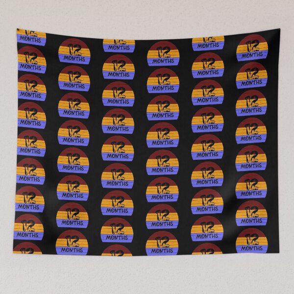 Item preview, Baby Milestone 12 Months Retro Sunset designed and sold by JaneApril.