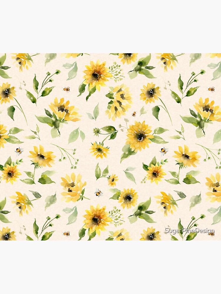 Sunflowers and Bees by SugarPineDesign
