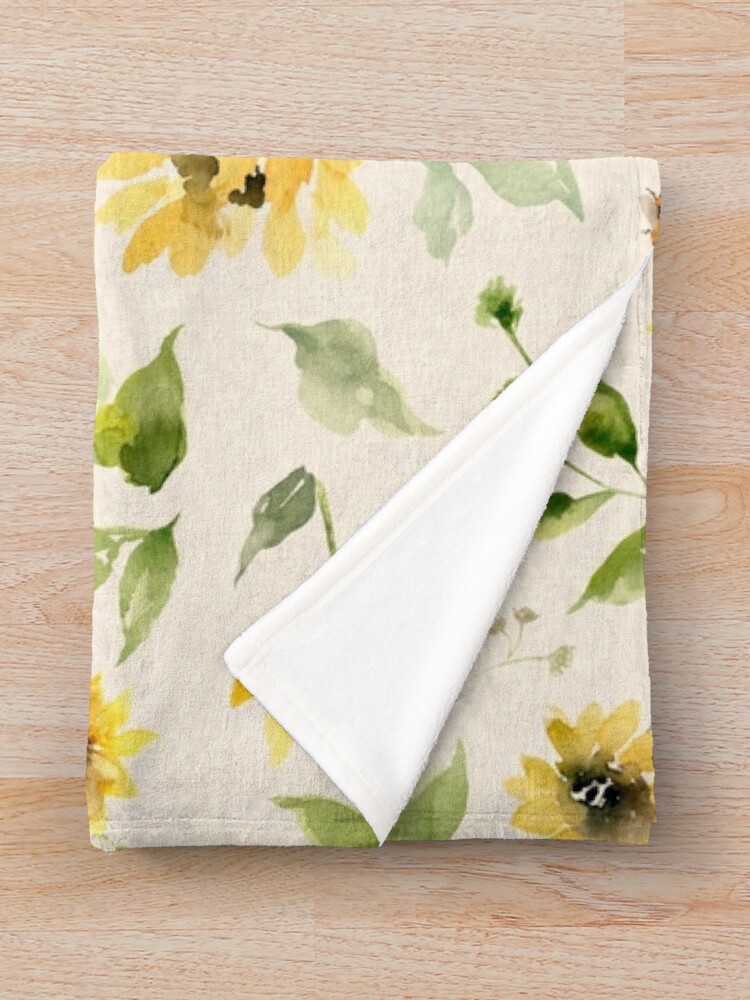 "Sunflowers And Bees" Throw Blanket For Sale By SugarPineDesign | Redbubble