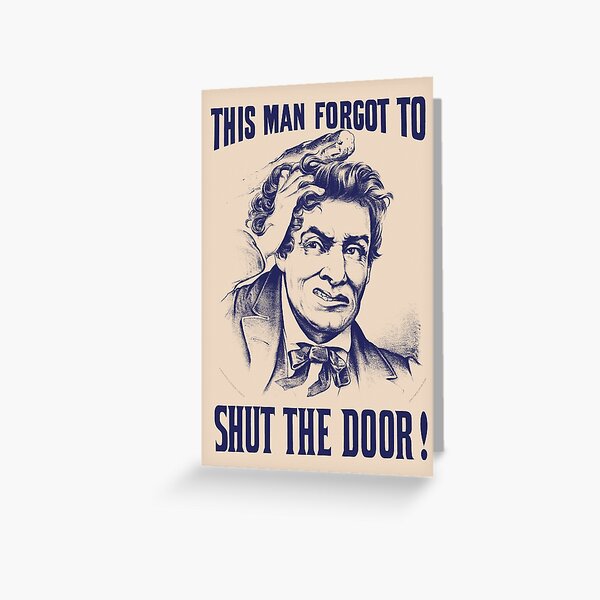 Item preview, This Man Forgot To Shut The Door - Vintage Currier & Ives Print - 1880 designed and sold by warishellstore.