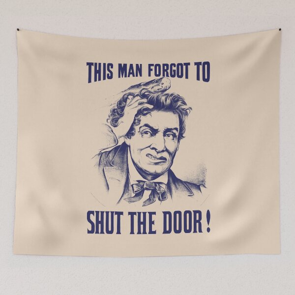 Item preview, This Man Forgot To Shut The Door - Vintage Currier & Ives Print - 1880 designed and sold by warishellstore.
