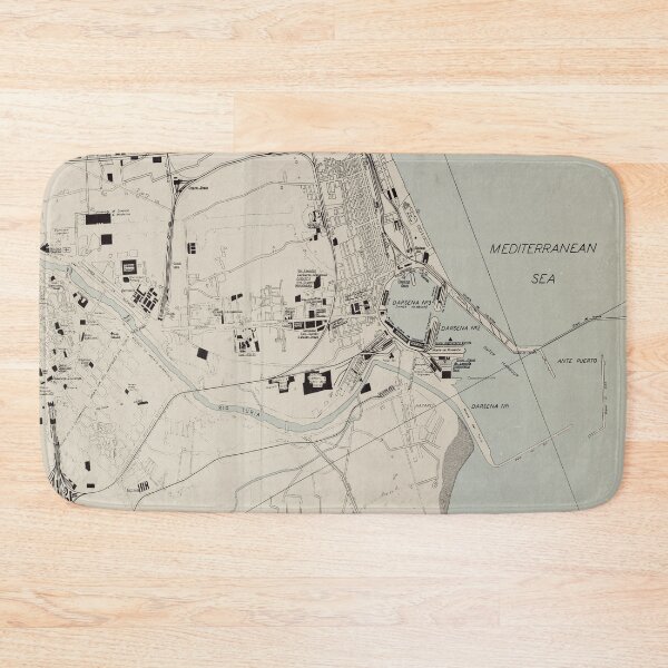 Item preview, Vintage Map of Valencia Spain (1943) designed and sold by BravuraMedia.