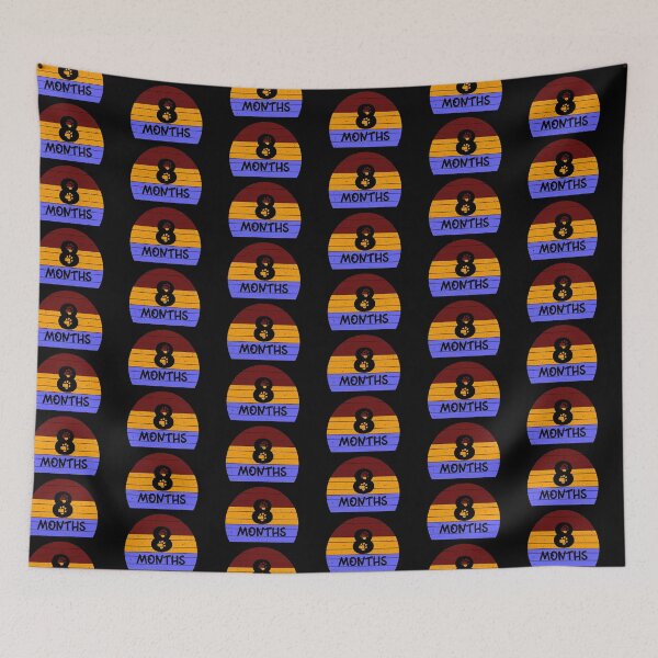 Item preview, Baby Milestone 8 Months Retro Sunset designed and sold by JaneApril.