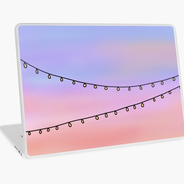 string lights over sunset Laptop Skin