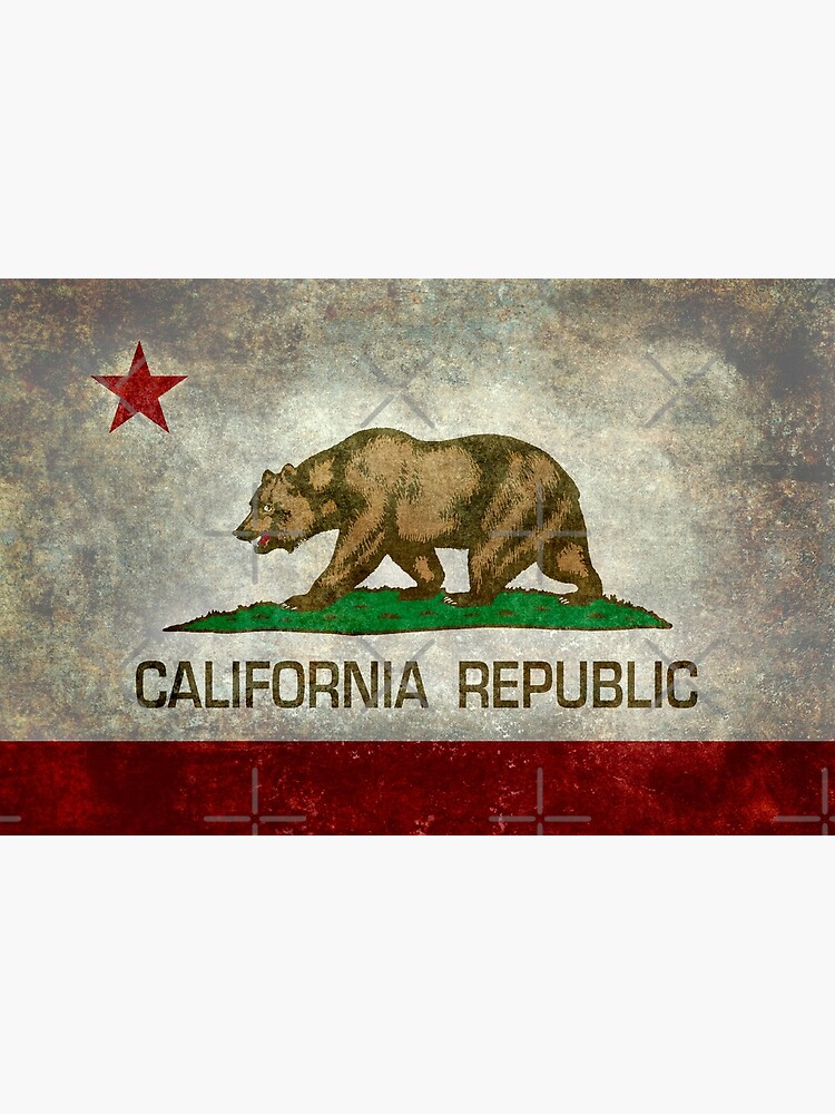 California Republic state flag - Vintage retro version by Bruiserstang