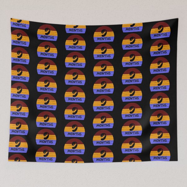 Item preview, Baby Milestone 9 Months Retro Sunset designed and sold by JaneApril.