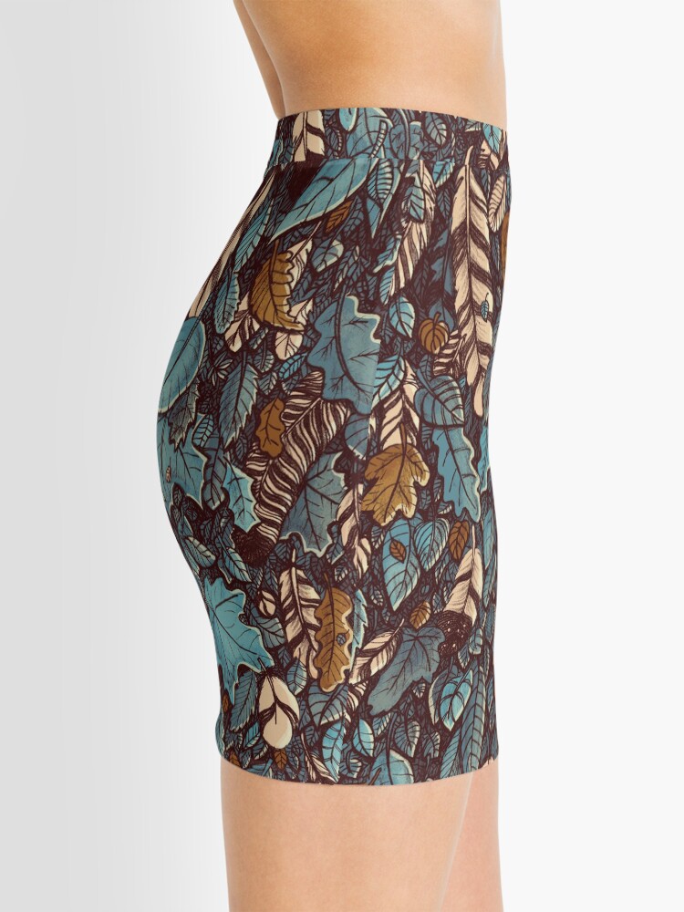 Alternate view of Leaves color blue Mini Skirt