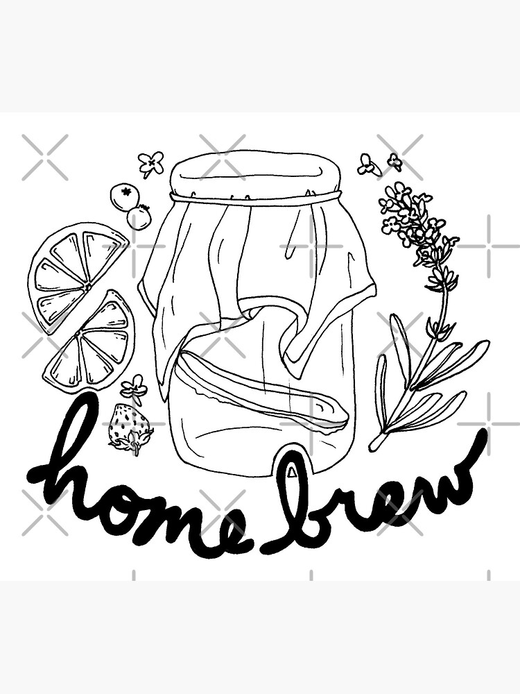 homebrew kombucha illustration by craftordiy