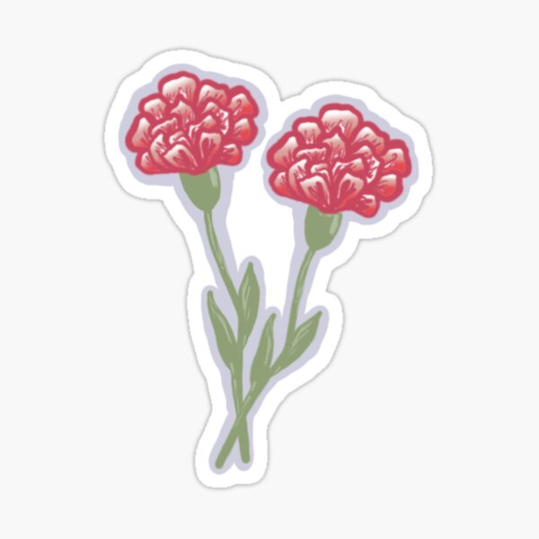 Item preview, red carnations  designed and sold by nonnasartshop.