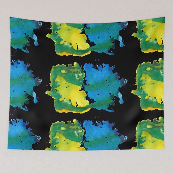 Item preview, Salpicaduras de acuarela - azul amarillo designed and sold by killies.