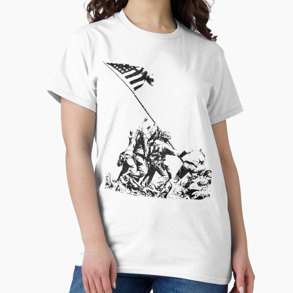 Vista previa del artículo con la obra «Izamiento de la bandera de la Segunda Guerra Mundial en Iwo Jima», diseñado y vendido por historicimage.