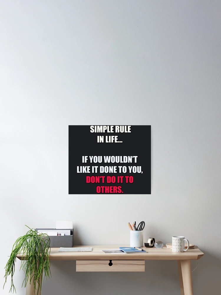 Thumbnail 2 of 3, Poster, SIMPLE LIFE RULE designed and sold by CCCREW.