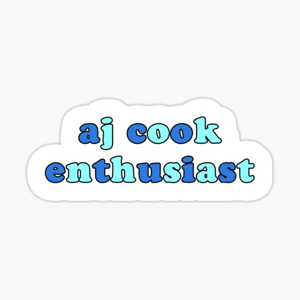 Vista previa del artículo con la obra «AJ Cook Entusiasta», diseñado y vendido por z stickers.