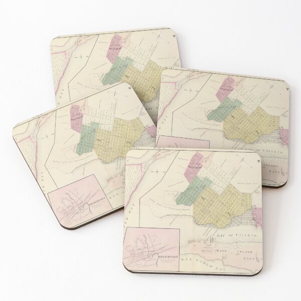 Item preview, Vintage Map of Vallejo CA (1878) designed and sold by BravuraMedia.