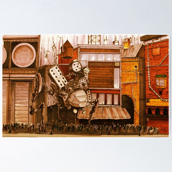 Vista previa del artículo con la obra «Walking Down the Street  illustration by Ethan Yazel», diseñado y vendido por Ethan  Yazel.