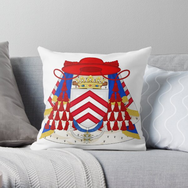 Coat of Arms of Cardinal Richelieu Throw Pillow