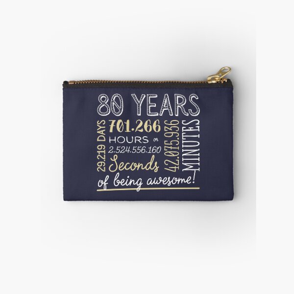 Item preview, 80th Birthday Gifts - 80 Years of being Awesome in Hours & Seconds designed and sold by betternotes.