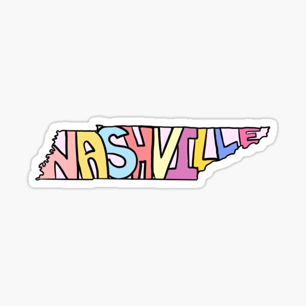 "Nashville" Sticker for Sale by Thekelseyhorton Redbubble