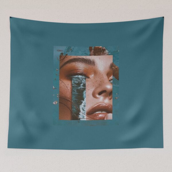 Item preview, ocean eyes aesthetic collage blue sticker tshirt designed and sold by kaledabean.