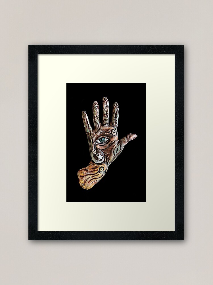 Alternate view of Ludic _ hamsa mudra Framed Art Print